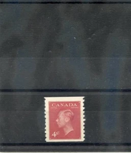 CANADÁ Sc 300 (SG 422)*VF LH 1950B 4c SELLO BOBINA ROJA CARMINE, IMPERFECTO X 91/2 $28 - Imagen 1 de 1