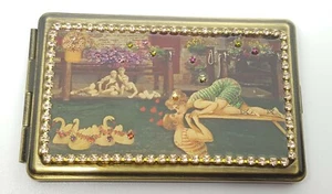 Michal Negrin phone book + mirror compact box romantic Crystal Israel - Picture 1 of 8
