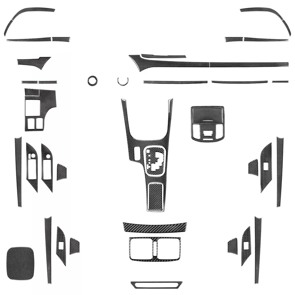 42Pcs Real Carbon Fiber Kits Full Interior Exterior Trim For Toyota Hilux 15-23 - Image 1 of 4