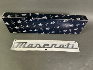 NEW&ORIG Maserati Grecale Rear Emblem Badge Satin Matte Silver 670157059 - Picture 1 of 3