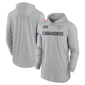 Sudadera con capucha pulóver de manga larga delgada Salute to Service gris para hombre Washington 2024 - Imagen 1 de 4