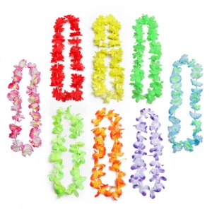 Hawaiian Leis 50PCS Hawaiian Themed Accessories Tropical Flower Lei Party Favors - Picture 1 of 10