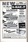 1953 Print Ad U-Mak-It Boat Kits Everglasting Bronx,NY