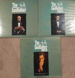 THE GODFATHER 1 2 & 3 REMASTERED LASERDISCS - Picture 1 of 1
