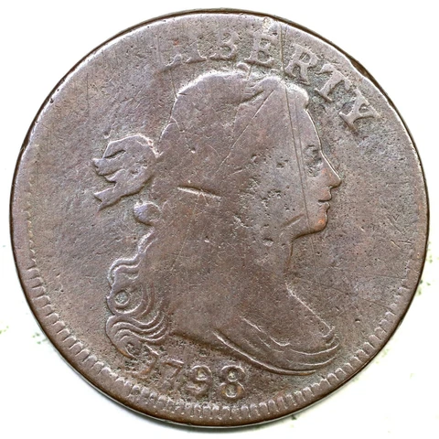 1798 S-146 R-5 Draped Bust Large Cent Coin 1c Cover