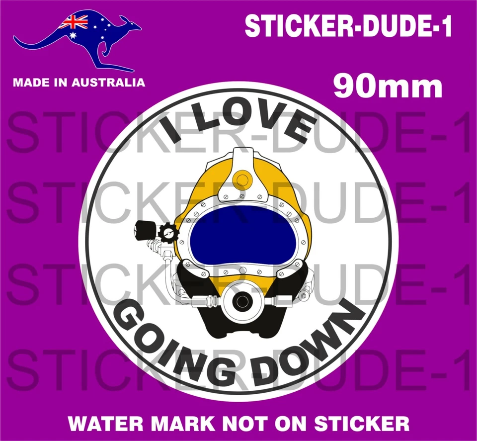 STICKER-DUDE-1 FUNNY SCUBA DIVING STICKER FOR BOAT MANCAVE TOOLBOX BEER FRIDGE WELDER ETC