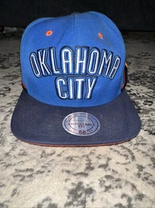 OKC Oklahoma City Thunder Mitchell & Ness NBA Basketball Adjustable Snapback Cap - Picture 1 of 8