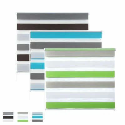 EUGAD Doppelrollo Seitenzugrollo Klemmfix ohne Bohren Rollo Fenster Duo Rollo - Bild 1 von 4