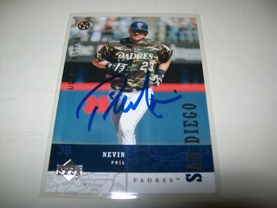 2003 UPPER DECK SUPERSTARS PHIL NEVIN SIGNED AUTO #205 SAN DIEGO PADRES - Image 1 of 2