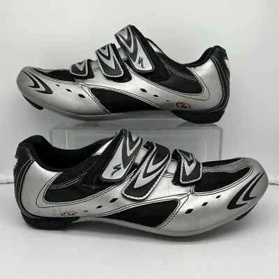 Zapatos Especializados Hombre 11.5-12 Ciclismo 6104-4146 Plateado Negro 2 y 3 Pernos  Foto 1 de 4