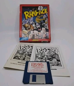 Rampage, Activision - IBM PC, Tandy 1000 1988 - Spiel, Box, Command Card HANDBÜCHER - Bild 1 von 10