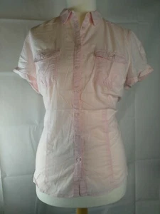 Yessica Ladies Baby Pink Shirt Blouse Top Uk14 100%cotton NWOT - Picture 1 of 6