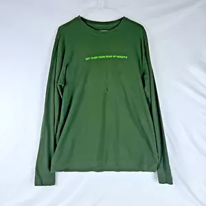 Nike Shirt Mens L Army Green Long Sleeve Fear Of Heights 2 Side Print DX2120 - Picture 1 of 7