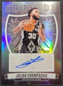 JULIAN CHAMPAGNIE 2023-2024 PANINI PHOENIX CRUSADE AUTO  #CS-JCH SPURS SP  - Picture 1 of 2