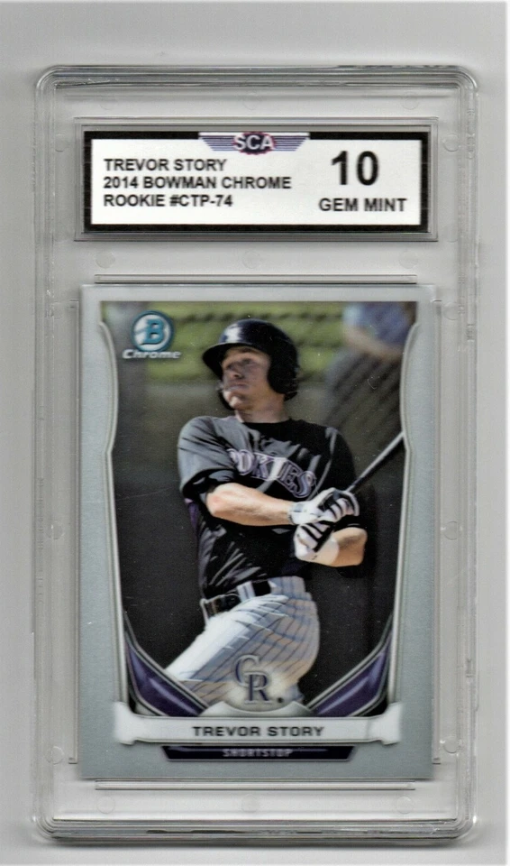 Tarjeta de béisbol 2014 Bowman cromada Trevor Story novato Boston Red Sox SS Foto 1 de 1