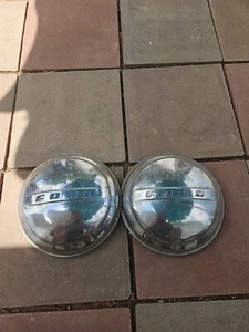 Set Of (2) 1947-48 Ford Car 1947-56 Pickup Hub Caps 8" OEM - Picture 1 of 7