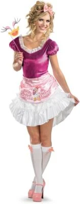 Disfraz para adulto de Halloween Sassy Daisy Duck Disney dibujos animados Donald rosa Foto 1 de 2