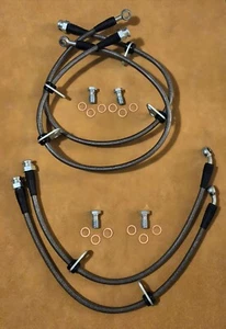 SS Front & Rear Brake Lines for 1992-97 Honda Civic del sol w/ Rear Disc - Picture 1 of 3