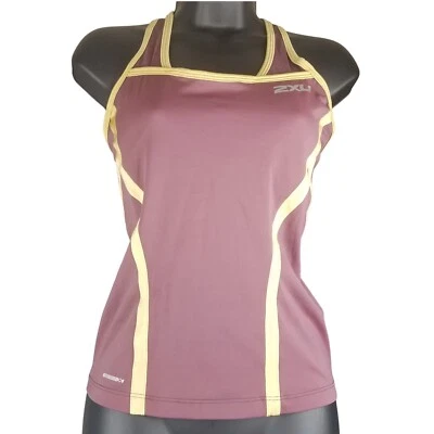 2XU SBR Piel Mujer Mediana MED Espalda Corredora Estante Sujetador Atlético Camiseta sin Mangas Elastizada Usada en Excelente Condición Foto 1 de 4