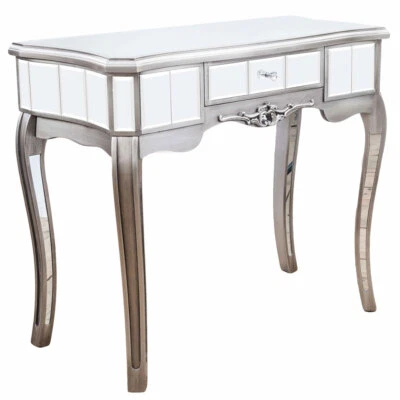 Console Table Mirrored Glass Table Glaskonsole Wall Side Table Make-Up Glazed - Image 1 of 4
