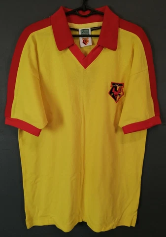 MINT MENS RETRO REPLICA FC WATFORD 1978/1982 SOCCER FOOTBALL SHIRT JERSEY SIZE M Cover
