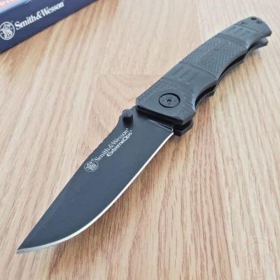 Smith & Wesson Extreme Ops Folding Knife 3.25" Stainless Blade Aluminum Handle - Image 1 of 4