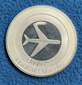 Medalla de Aviación Flughafen Frankfurt Main AG .999 Plata Fina Prueba Redonda - Imagen 1 de 6