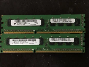 LOT OF 2 -- 8GB  (2x4GB)  Micron 2Rx8 PC3-12800E Server RAM - Picture 1 of 2