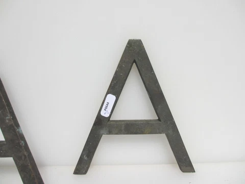 Vintage Brass Shop Letter Initial Sign Plaque Letter "A" Antique Old 6"H Cover