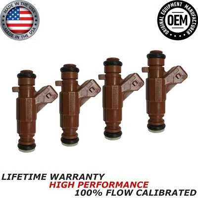 NEW OEM Bosch 4X Fuel Injectors Fits 2000-2009 Saab 9-3 9-5 2.0L 2.3L l4 - Image 1 of 4