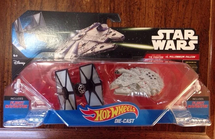 Nuevo con etiquetas Hot Wheels Star Wars Force Awakens First Order TIE Fighter Millennium Falcon Foto 1 de 1