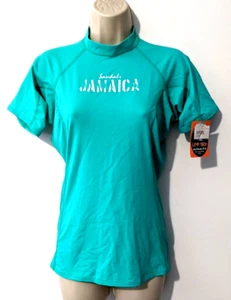 NWT Ocean Tec Women's #2800 Short Sleeve Active Rash Guard Sz L UPF 50+ Green - Picture 1 of 7