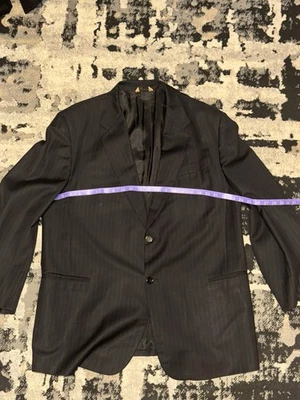 Blazer de lana Donna Karan 46R a rayas negras para hombre hecho en Italia Foto 1 de 4