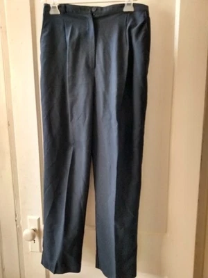 女式深蓝色 12 码 Kathie Lee 系列正装裤带口袋  — 第 1/4 张图片