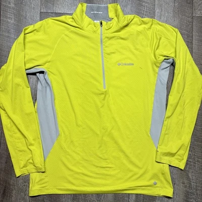 Columbia Para Hombres Talla L Omni Freeze Zero Amarillo Manga Larga 1/4 Cremallera Omni Mecha Evap Foto 1 de 4
