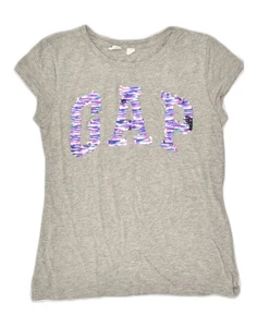 GAP Girls Graphic T-Shirt Top 11-12 Years XL Grey Cotton FT14 - Picture 1 of 4