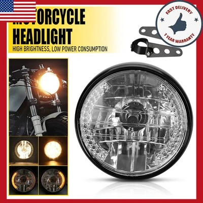 Faro Universal Moto 7" con Intermitente + Cubo Carcasa Faro LED Foto 1 de 4