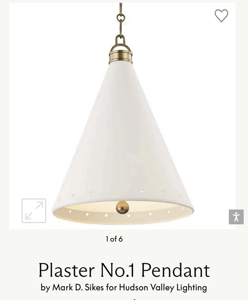 Hudson Valley Lighting MDS402-AGB/WP 石膏 1-2 号灯吊坠 - — 第 1/1 张图片