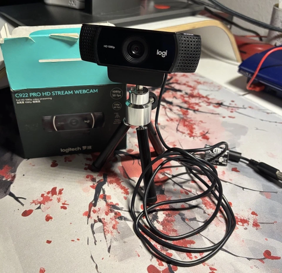 Logitech C922 PRO HD Stream Webcam 1080P 30FPS mit Mini Stativ/Top Zustand - Bild 1 von 4