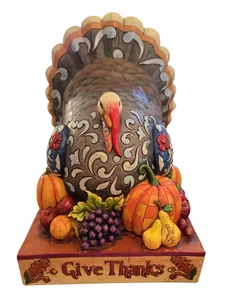 Vintage 2008 Jim Shore GIVE THANKS 10.5" TURKEY Figurine Thanksgiving EXCELLENT - Picture 1 of 5