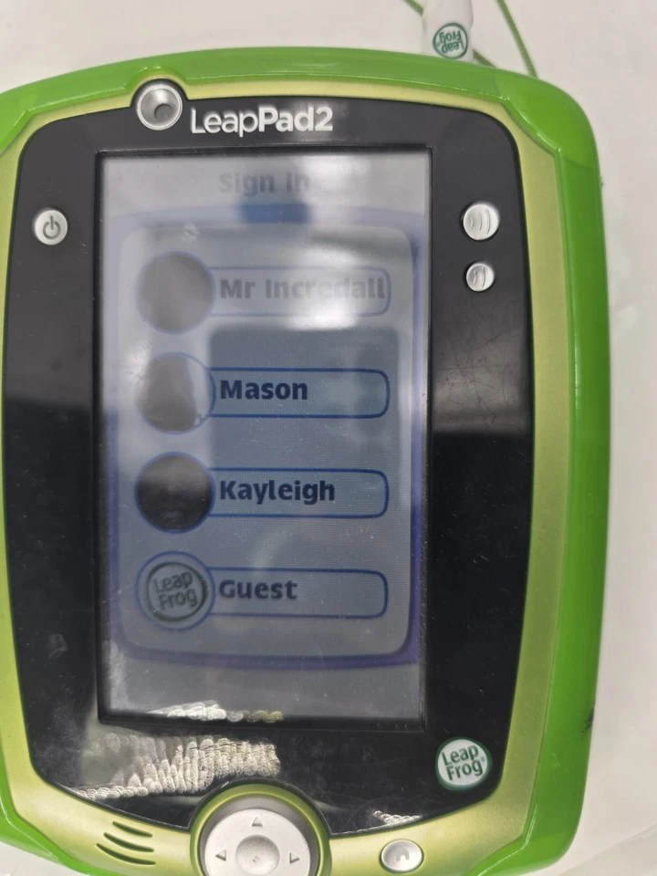 LeapFrog, LeapPad 2 Power Learning Tablet, Green w/Rubber Sleeve [Tested] - Image 1 of 4