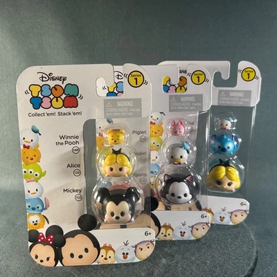 Lote de figuras de vinilo Disney Tsum Tsum Serie 1 Jakks Pacific Mickey Alice Pooh Daisy Foto 1 de 4