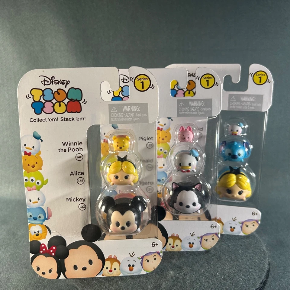 Disney Tsum Tsum Series 1 Jakks Pacific Vinyl Figure Lot Mickey Alice Pooh Daisy - Image 1 of 4