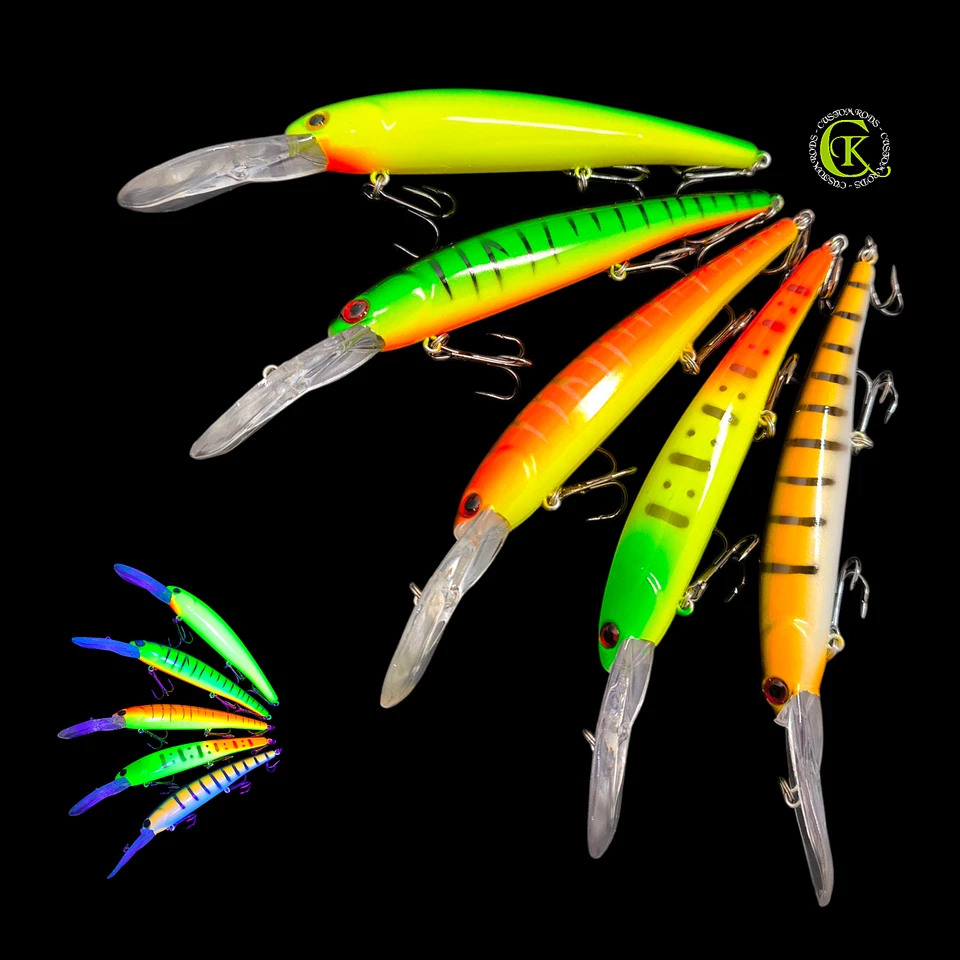 5x 16,5cm Wobbler Swimbait UV Kunstköder Schleppen Tiefläufer Pike Zander Dorsch - Bild 1 von 1