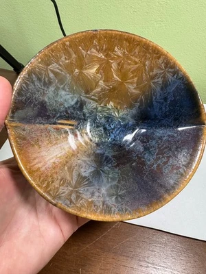 Bill Campbell Pottery Crystalline Drip Glaze 5.25” Bowl Signed - Gorgeous! - Image 1 of 4