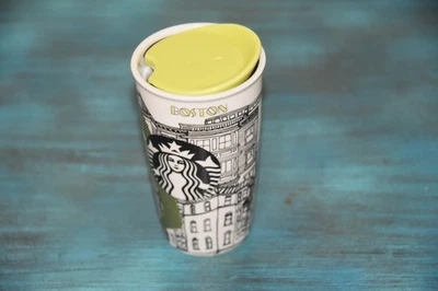 Starbucks Old City Boston MA Traveler Ceramic Tumbler 12 oz Coffee Mug 2015 - Image 1 of 4