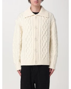 Woolrich By Todd Snyder Cable Knit Cardigan Sweater Men Yellow Cream - Picture 1 of 5