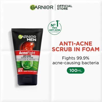Exfoliante antiacné Garnier Men Acno Fight en espuma (100 ml) Foto 1 de 4