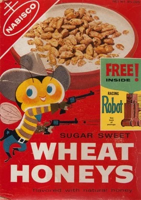 Nabisco Racing Robot 1961 cereal premium con paquete Foto 1 de 4