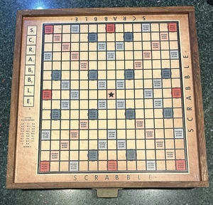 Winning Solutions Scrabble Edición Vintage Deluxe 2012 Madera/Metal Giro Completo - Imagen 1 de 12